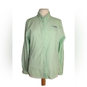Columbia Women’s Small PFG Tamiami II LS Aqua Green Vented Fishing Shirt